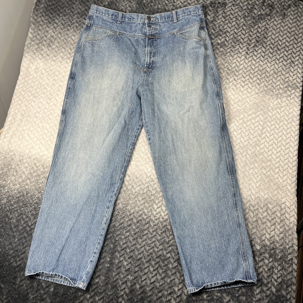 Marithe Francois Girbaud Brand X Light Wash Blue Denim 42x32" Vintage 90s Y2K‎